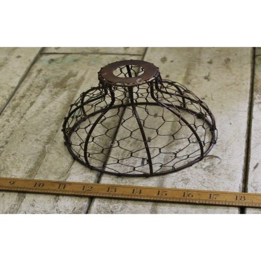 PENDANT SHADE BELL CHICKEN WIRE ANTIQUE COPPER 6 / 150MM