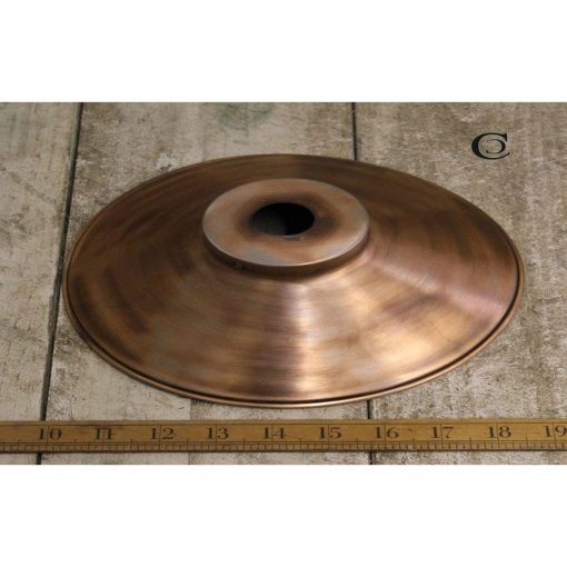 PENDANT SHADE COOLIE SHALLOW ANT COPPER 230MM DIA
