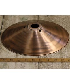 PENDANT SHADE COOLIE SHALLOW ANT COPPER 265MM DIA