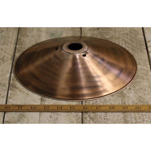 PENDANT SHADE COOLIE SHALLOW ANT COPPER 265MM DIA