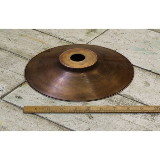 PENDANT SHADE COOLIE SHALLOW ANT COPPER 290MM DIA