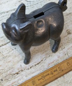 PIGGYBANK CAST ANTIQUE IRON 185MM