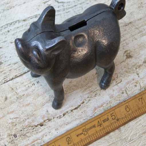 PIGGYBANK CAST ANTIQUE IRON 185MM