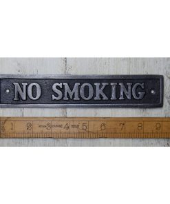 PLAQUE NO SMOKING ANTIQUE CAST IRON 230MM
