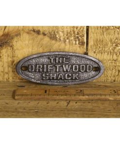PLAQUE THE DRIFTWOOD SHACK ANT IRON OVAL