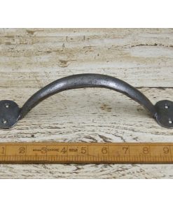 PULL HANDLE ROUND END H/FORGED 2 HOLE ANT IRON 10 / 250MM