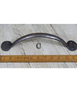 PULL HANDLE ROUND END H/FORGED 2 HOLE ANT IRON 12 / 300MM
