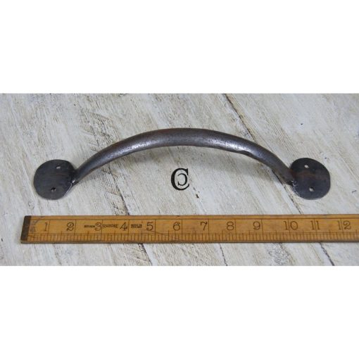 PULL HANDLE ROUND END H/FORGED 2 HOLE ANT IRON 12 / 300MM