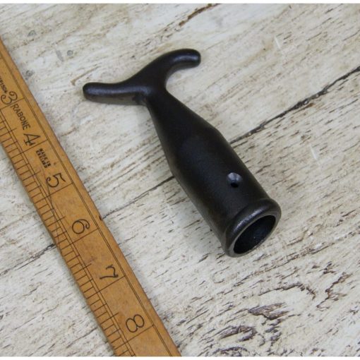 SASH WINDOW HOOK FOR POLE CAST ANTIQUE IRON 110MM