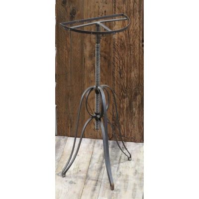 SIDE CONSOLE TABLE RECTOR HALF ROUND ADJ HEIGHT WROUGHT IRON