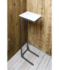 SOFA DRINKS TABLE ANTIQUE IRON 650MM HIGH