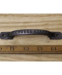 SQUARE D HANDLE CHEESE BOARD CAST ANTIQUE IRON 120MM