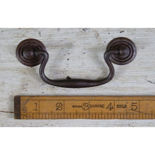 SWAN NECK DROP HANDLE ANTIQUE CAST IRON 92MM / 3.5 CC