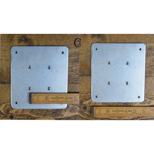 TABLE CORNER PLATE (11MM HOLE) 75MM X 115MM ZP