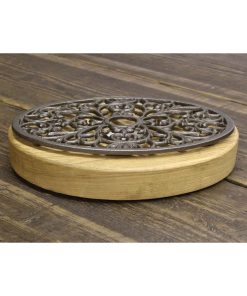 TABLE TRIVET OVAL ANT IRON 230 X 175MM