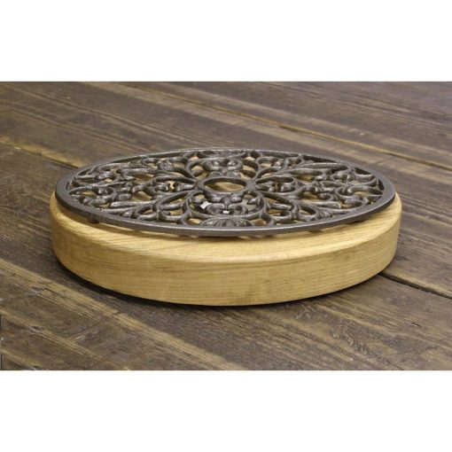 TABLE TRIVET OVAL ANT IRON 230 X 175MM