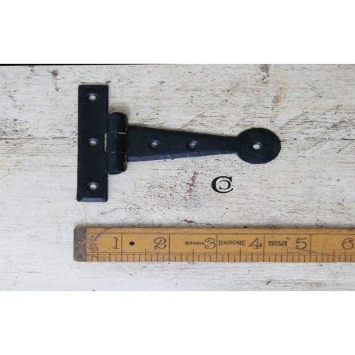 TEE HINGE LIGHT DUTY PENNY END HAND FORGED 4 BEESWAX