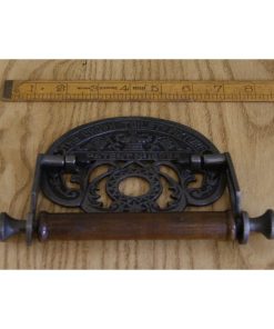 TOILET ROLL HOLDER CROWN FIXTURE ANT IRON & WOOD