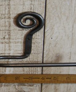 TOILET ROLL HOLDER CURLY TAIL HAND FORGED ANTIQUE IRON 150MM
