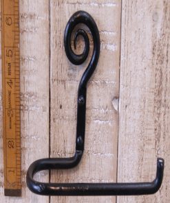 TOILET ROLL HOLDER CURLY TAIL HAND FORGED BEESWAX 150MM