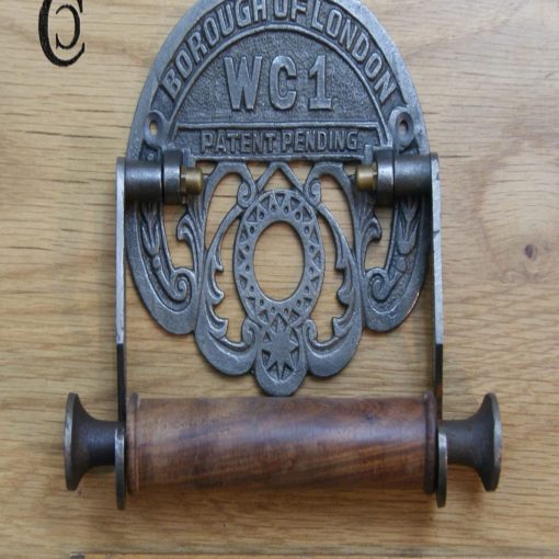 TOILET ROLL HOLDER LONDON WC1 ANTIQUE IRON & DNU