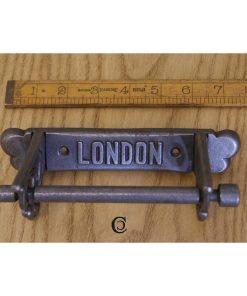 TOILET ROLL HOLDER SCROLL BRACKET SIDES LONDON CAST IRON