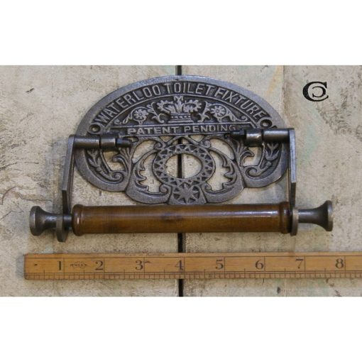 TOILET ROLL HOLDER WATERLOO STATION ANT IRON & WOOD 150MM