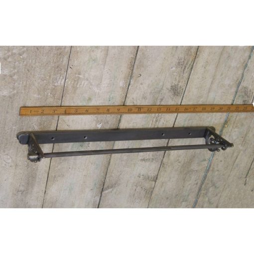 TOWEL RAIL SCROLL SIDES ANTIQUE IRON 21 / 525MM