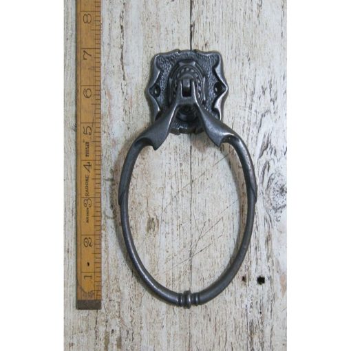 TOWEL RING CURTAIN HOLDER BALMORAL CAST ANT IRON 180MM / 7