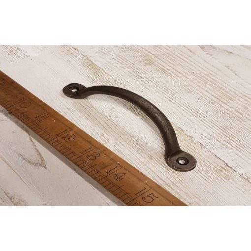 TRAY LIFTING HANDLE CRANKED BOW PENNY END CAST IRON 120MM
