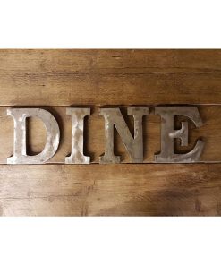 WALL MOUNTED LETTERS DINE ANTIQUE FINISH 200MM 8 HIGH