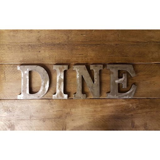 WALL MOUNTED LETTERS DINE ANTIQUE FINISH 200MM 8 HIGH