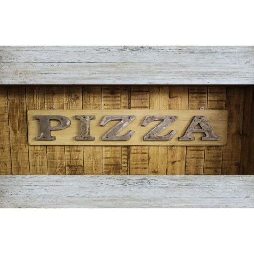 WALL MOUNTED LETTERS PIZZA ANTIQUE FINISH 200MM 8 HIGH