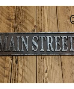 WALL SIGN PLAQUE MAIN STREET CAST ANT IRON 4 X 16