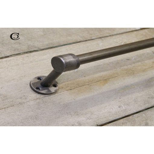 WARDROBE RAIL END SUPPORT HANGING ANT IRON 85MM X 16MM DIA