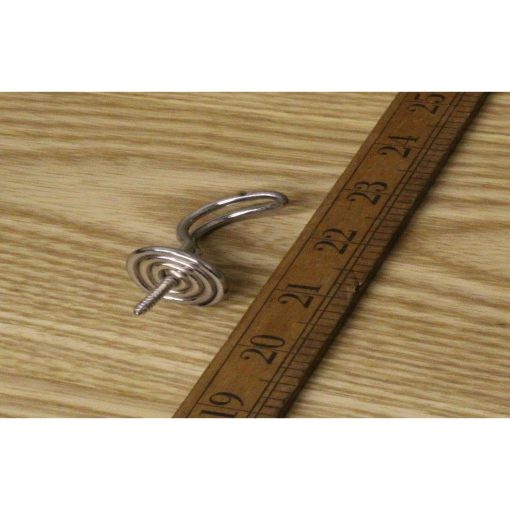 WIRE CUP HOOK SMALL VINTAGE CHROME ZP 50MM(16MM THREAD)