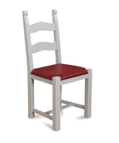 Briton Painted Leather Seat dining chair