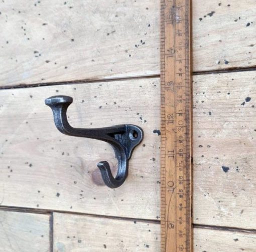 Hall Stand Hat & Coat Hook EVELYN Cast Antique Iron 100mm