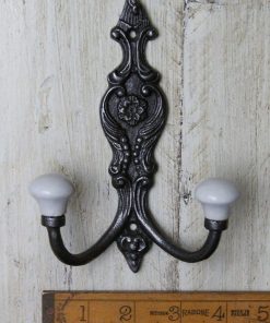Hat and Coat Hook FRENCH STYLE 2 Ceramic Ball Ant Iron 6