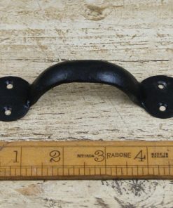 Pull Handle Round End Hand Forged 2 Hole Black Wax 5 /125mm