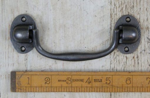 Lifting Handle Oval Mtn Plates 2 Scr Cast Ant Iron 165 x 55
