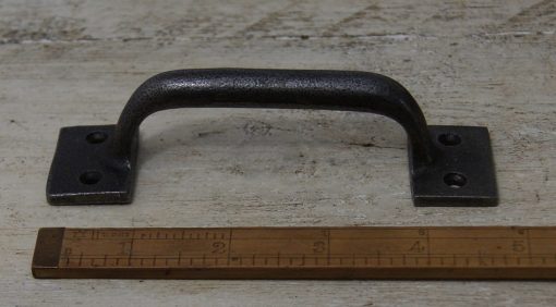 Sash Handle Square End Cast Waxed Antique Iron 125mm / 5