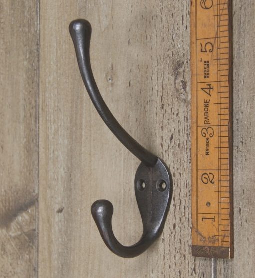 Hat & Coat Hook Victorian / Retro Cast Ant Iron 138mm