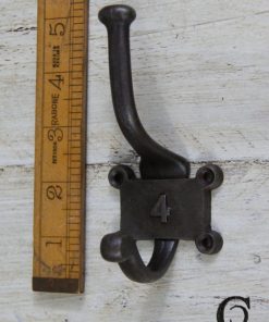 Coat Hook Double 2 Part Retro Ant Iron 125mm Number 4