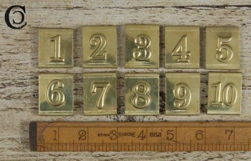 Solid Brass Insert For Label Frame Coat Hook Number 0 TBD