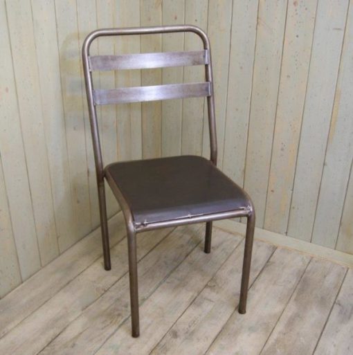 School Chair Tubular Stackable Antique Iron 18 / 450mm