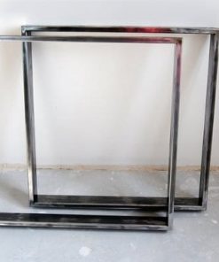 Table End Frame SQUARE FRAME Tubular Antique Iron 28