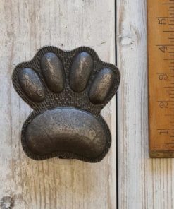 Door Knocker DOG PAW PRINT Cast Antique Iron 95mm