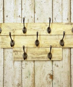 Hat & Coat Hook Board PLAIN SIMPLE 6 hooks 1000mm Sawn Pine