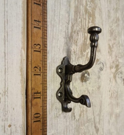 Hat and Coat Hook NOBLE Ant Iron 90mm High 55mm Protrusion
